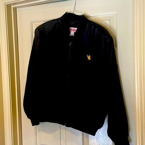 Vintage early 90’s RJ Reynolds Bomber Jacket. 100% Silk. Size Medium.